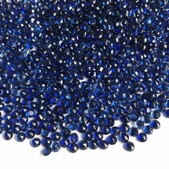 3mm Blue Kyanite Faceted Round Loose Gemstones