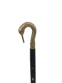 Brass handle Black Wooden walking stick