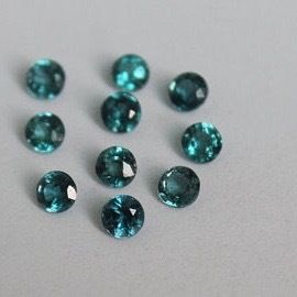 6mm Teal Kyanite Faceted Round Loose Gemstones