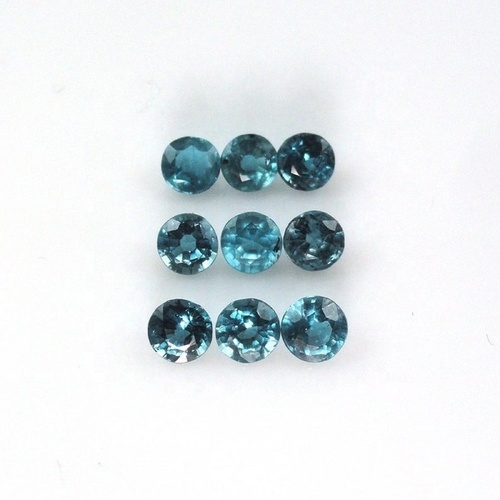 7mm Teal Kyanite Faceted Round Loose Gemstones