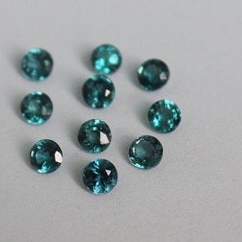 7mm Teal Kyanite Faceted Round Loose Gemstones