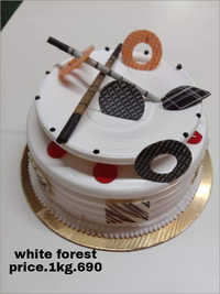 1KG White Forest Cake
