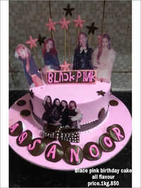 Black Pink Birthday Cake
