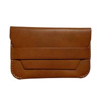 Km Dezin Men's Casual Brown Genuine Leather Visiting Card Holder - 3.5 Inch Thick, Weighs 350g, Dimensions: 4.3 Inches Wide | Lightweight, Pocket-sized Wallet For Professionals