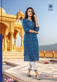 Kiana Bandhani Vol 2 Rayon Cotton Kurti With Bottom Catalog