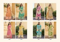 Ramaiya Rose Gold Printed Cotton With Neck Work Dress Material Catalog