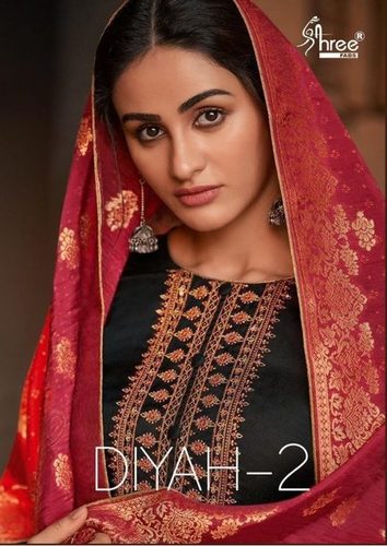 Shree Fab Diyah Vol 2 Tussar Silk Butti With Embroidery Work Salwar Suit Catalog