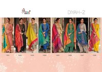 Shree Fab Diyah Vol 2 Tussar Silk Butti With Embroidery Work Salwar Suit Catalog