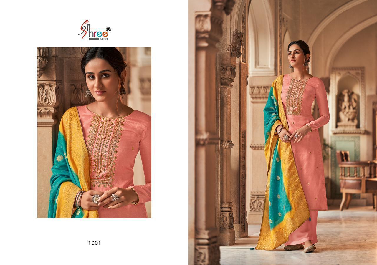 Shree Fab Diyah Vol 2 Tussar Silk Butti With Embroidery Work Salwar Suit Catalog
