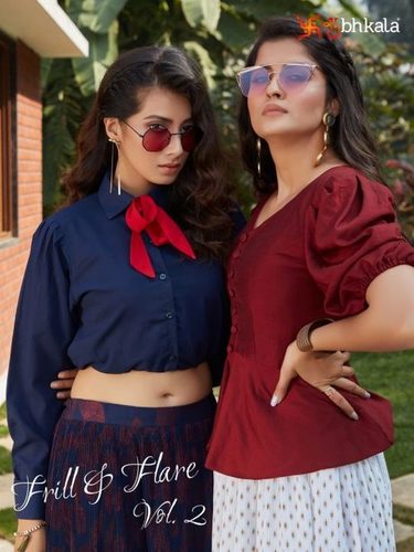 Shubhkala Frill And Flare Vol 2 Cotton Kurti With Skirt Catalog