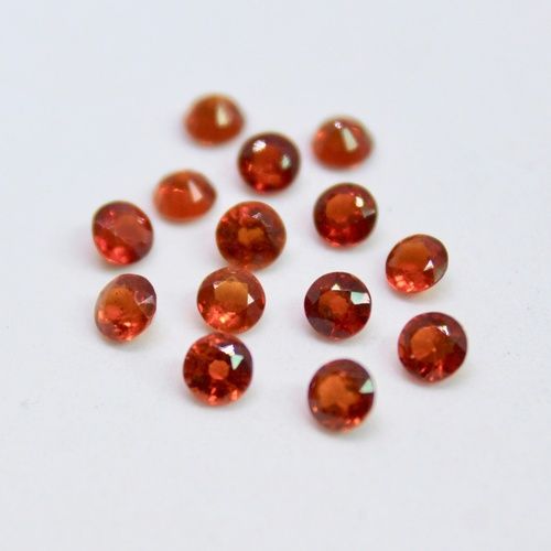 3mm Orange Kyanite Faceted Round Loose Gemstones