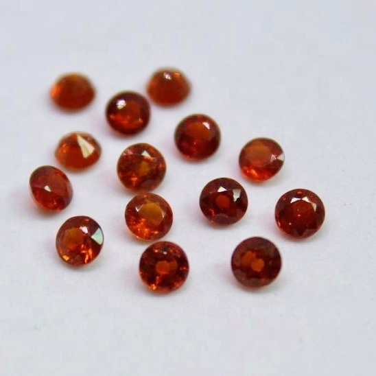 3mm Orange Kyanite Faceted Round Loose Gemstones