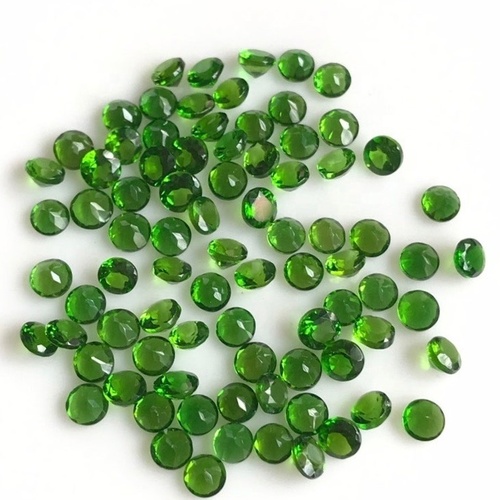 1mm Chrome Diopside Faceted Round Loose Gemstones