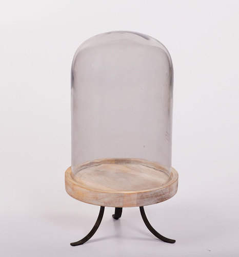 Metal Stand Plus Wooden Plate Cake Dome
