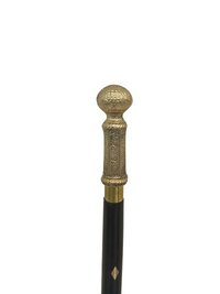 Brass Handle And Brass Design Wooden Walking Stick