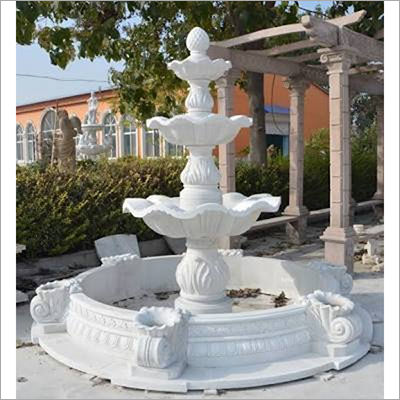 Pure White Marble Fountain