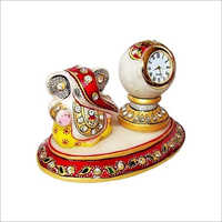 Marble Table Clock - Color: Multicolor