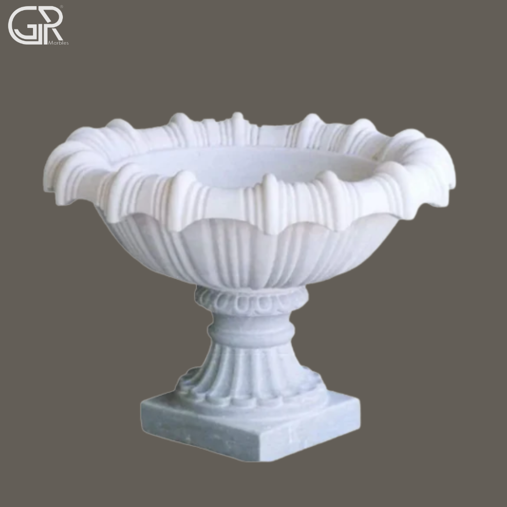 Makrana White Marble Planters - Hardness: Durable And Strong