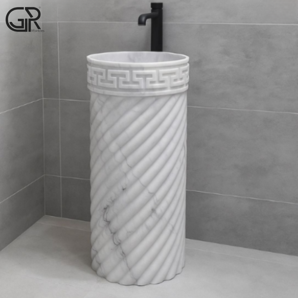 Marble pedestal Washbasin