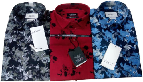 Multi Shades Branded Printed Shirts