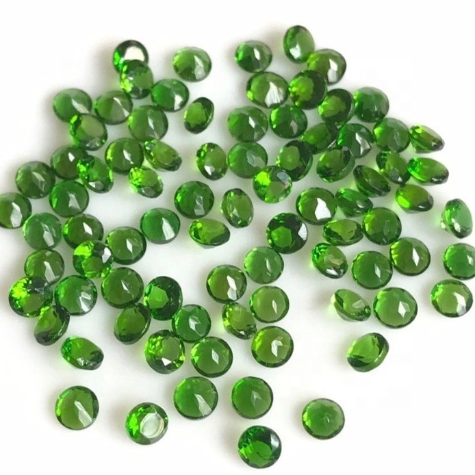 2.5mm Chrome Diopside Faceted Round Loose Gemstones