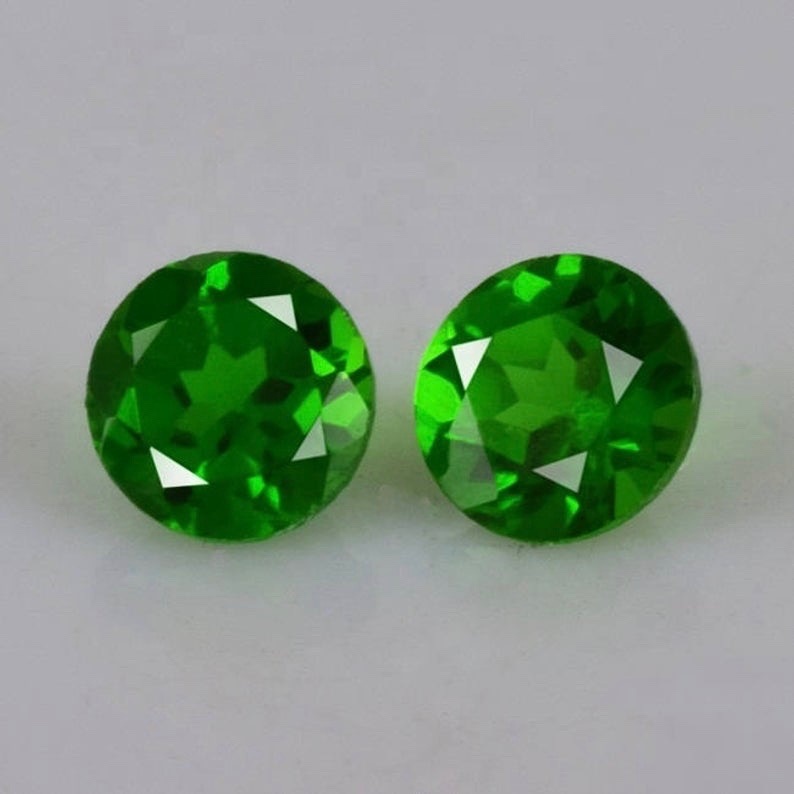 3mm Chrome Diopside Faceted Round Loose Gemstones