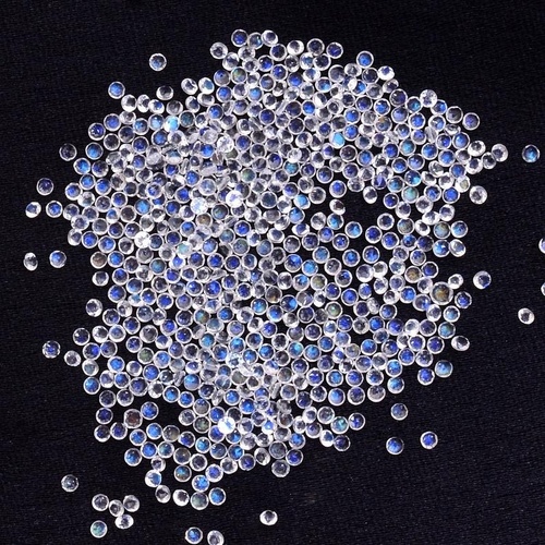 2mm Rainbow Moonstone Faceted Round Loose Gemstones