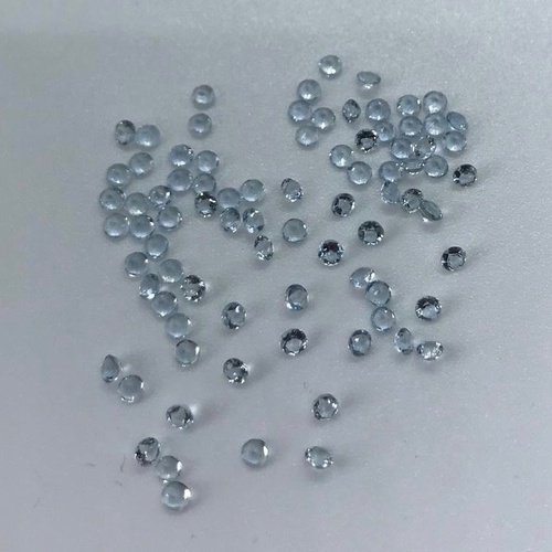 2.5mm Aquamarine Faceted Round Loose Gemstones