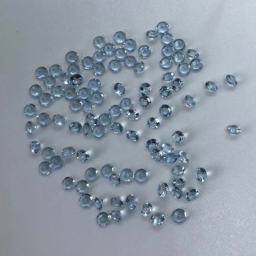 3mm Aquamarine Faceted Round Loose Gemstones