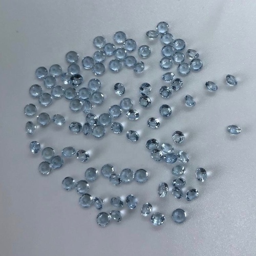 3.5mm Aquamarine Faceted Round Loose Gemstones