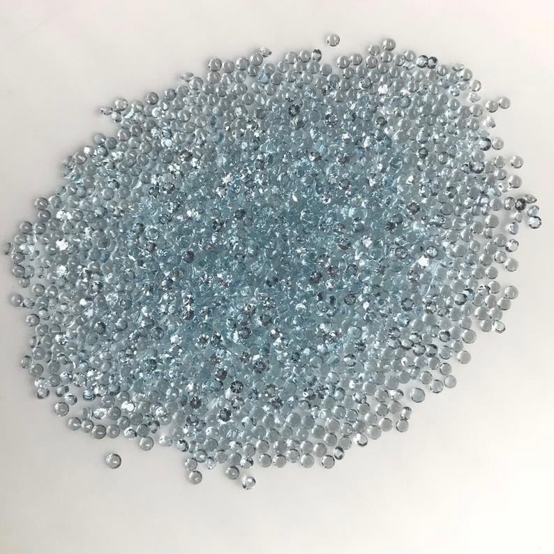 3.5mm Aquamarine Faceted Round Loose Gemstones