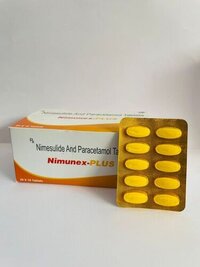 Tabuletas de Nimesulide e de Paracetamol