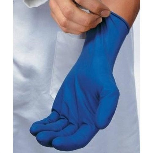 Blue Sterile Surgical Gloves