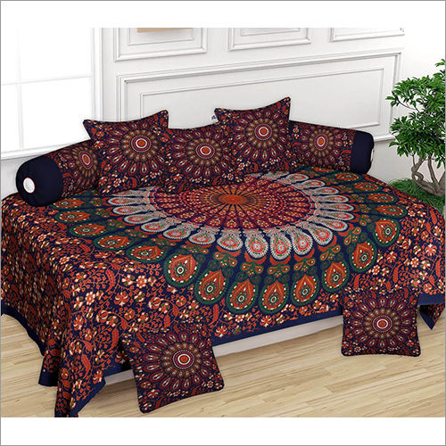 Jaipur Badmeri Print Dewan Cover Set