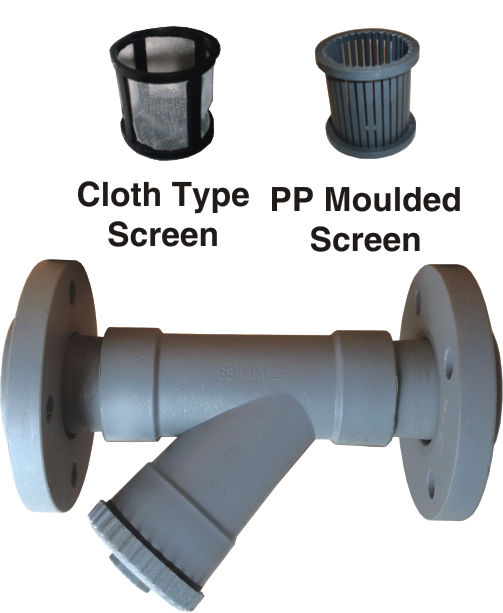 Pp Y Type Strainer Flange End.