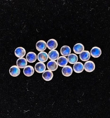 5mm Rainbow Moonstone Faceted Round Loose Gemstones