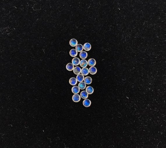 5mm Rainbow Moonstone Faceted Round Loose Gemstones