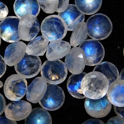 6mm Rainbow Moonstone Faceted Round Loose Gemstones