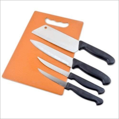 Stainless Steel Kitchen Knife And Chopping Board Set