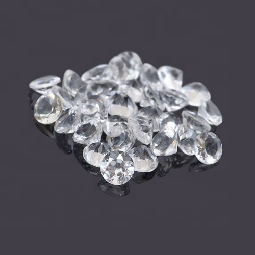 5mm Crystal Quartz Faceted Round Loose Gemstones