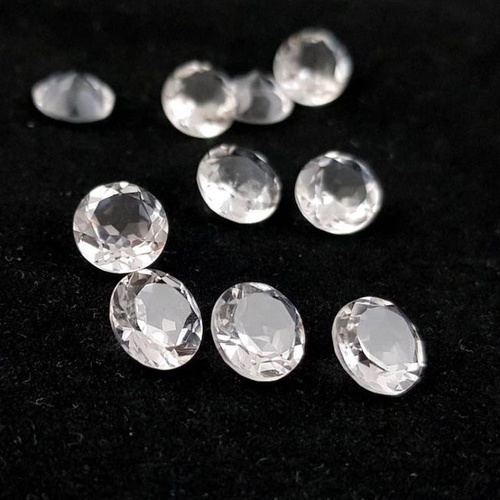 9mm Crystal Quartz Faceted Round Loose Gemstones