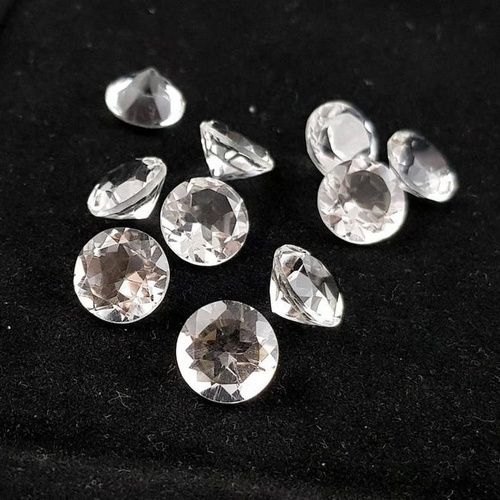 10mm Crystal Quartz Faceted Round Loose Gemstones