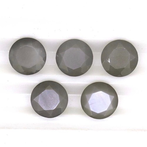 3mm Gray Moonstone Faceted Round Loose Gemstones