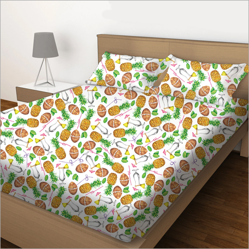 Pina Colada Bed Sheets - Full Size, Multicolor Printed Design | Washable, Smooth Touch, Wrinkle & Shrink Proof
