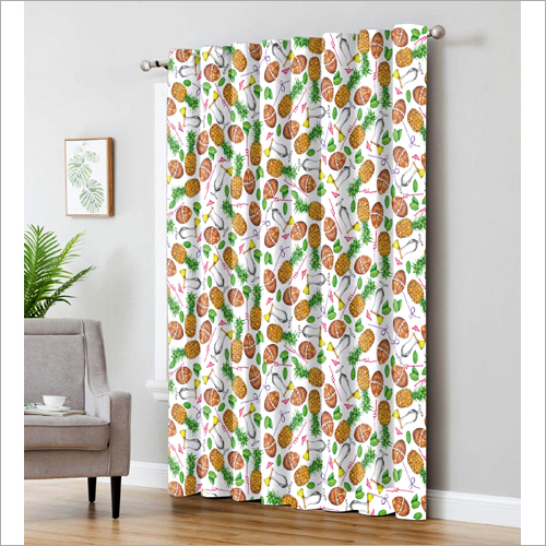 Pina Colada Curtain - Premium Quality Fabric, Custom Size Options | Multicolor Printed Design, Eco-Friendly, Ideal for Home and Hotel Decor