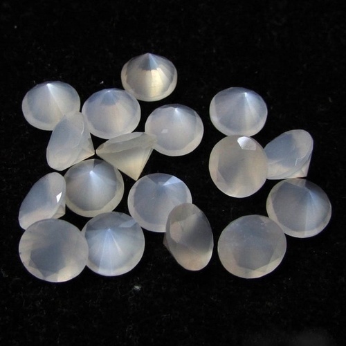 3mm White Moonstone Faceted Round Loose Gemstones