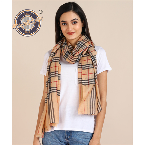 Pashmina Finewool Check Design Stoles