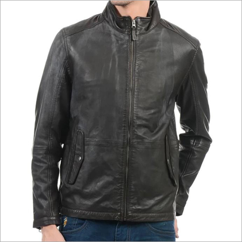 Winter Mens Black Leather Jacket