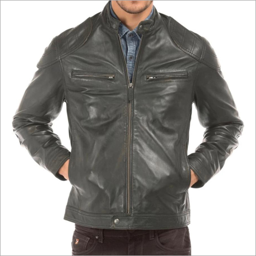 Mens Pure Leather Jacket Size: Medium