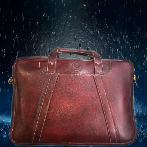 Plain Executive Leather Laptop Bag